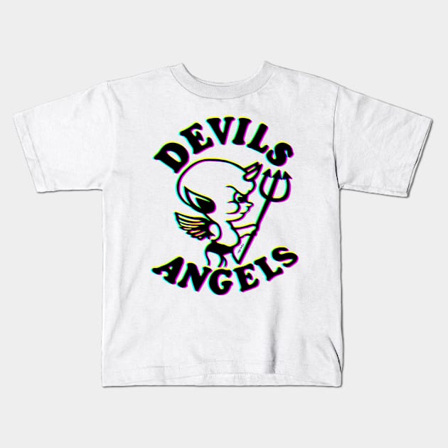 Devils or angels ? Kids T-Shirt by So Red The Poppy